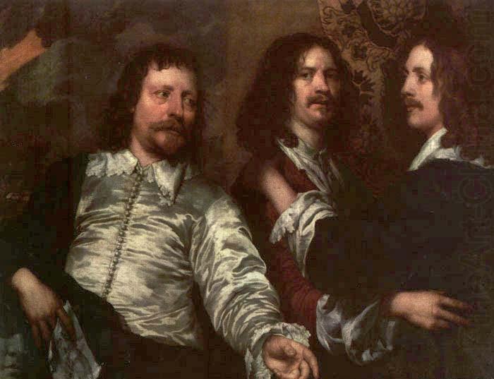 DOBSON, William The Painter with Sir Charles Cottrell and Sir Balthasar Gerbier about china oil painting image